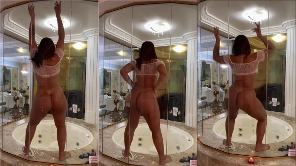 Rolou um vídeo na internet de uma brasileira dançando sem calcinha em um motel