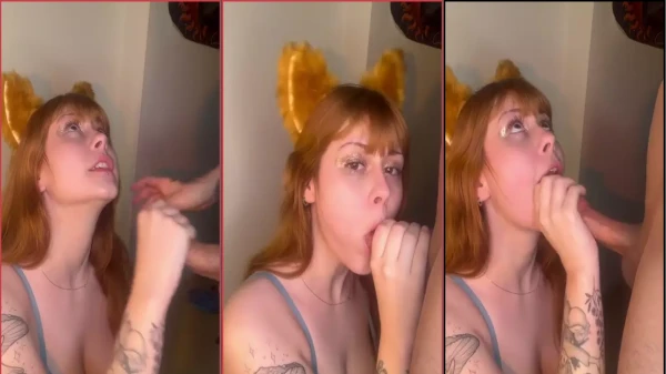 Victoria Sttaringartx sendo sensual e provocante com seu namorado, demonstrando habilidades orais incríveis