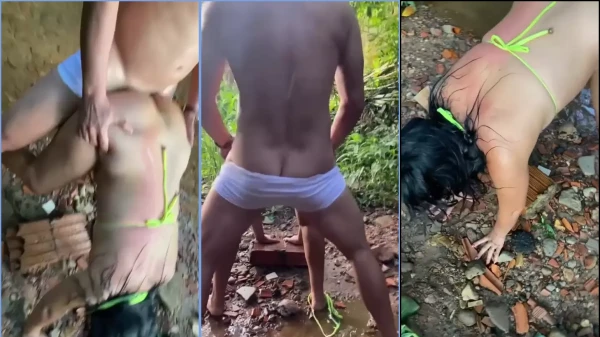 Ayla Costa em um flagra sensual, dando aquele espetáculo na beira do rio