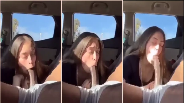 Flagra caseiro safadinha fazendo um boca a boca no negão dentro do carro