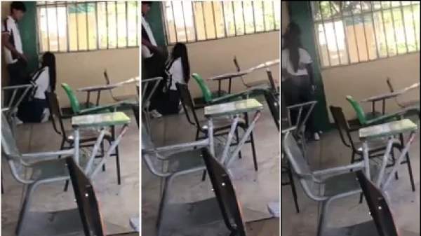 Flagra de ver uma galera se pegando na sala de aula!