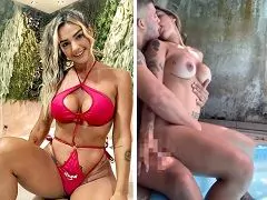 Samara Andrade, uma morena incrível se divertindo na piscina