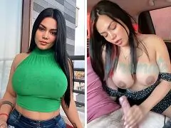 Sofia Silva, uma morena com um belo par de peitos, fez um boquete pro Uber até ele gozar