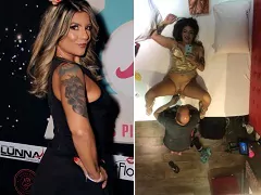 Bruna Bastet, uma mina famosa, se divertindo no motel com um parça careca