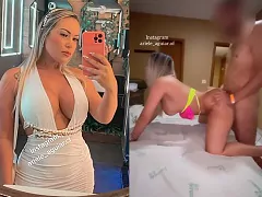 Mulher casada Ariele Aguiar fudendo gostoso com amigo no motel com o marido assistindo