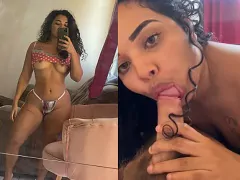 Lua Souza mamando o pau do namorado com habilidade