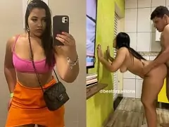 Beatriz Vitória fudendo gostoso em pé com seu parceiro em um vídeo caseiro