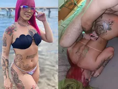 Mc Sereia caindo de boca e dando a xana gostosa de quatro