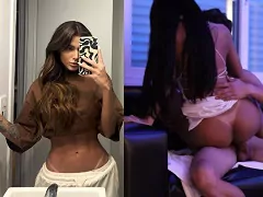 Fernanda Campos em ação com um amigo secreto