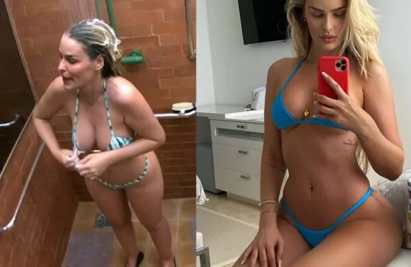 Yasmin Brunet arrasando com um biquíni sexy no BBB 24